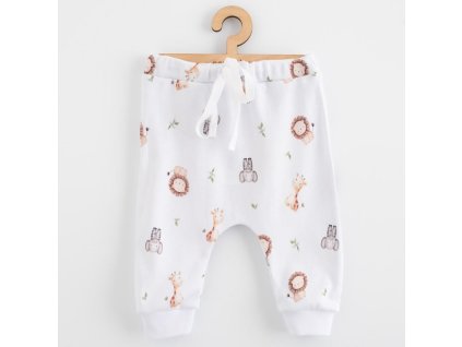 Dětské bavlněné kalhoty Jogger New Baby For Babies safari (Barva Hnědá, Velikost 68)