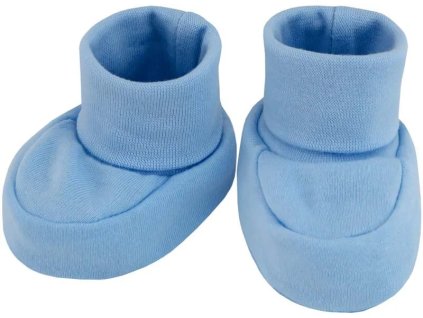 ESITO | Kojenecké bačkůrky bavlna malé jednobarevné modré - modrá / New - délka stélky: 8 cm (Barva modrá)
