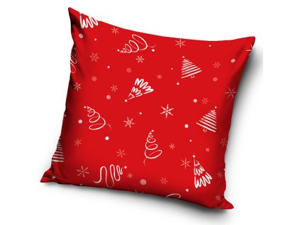 43420 dekoracni polstarek vlocky a stromecky