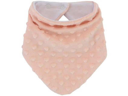 ESITO | Šátek na krk Minky podšitý bavlnou Apricot - lososová / 0 - 5 let (Barva lososová)
