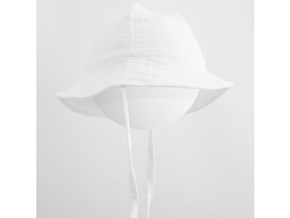 Kojenecký mušelínový klobouček New Baby Elizabeth (Barva Bílá, Velikost 74)