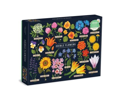 Galison Puzzle Jedlé květy 1000 dílků