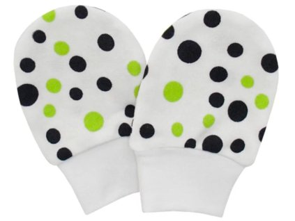 ESITO | Rukavice bavlna potisk puntík Green - puntík zelená / 56 (Barva puntík zelená)