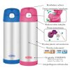 THERMOS Dětská termoska s brčkem - modrá