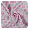 Kikko Bambusové prostěradlo s gumou XKKO BMB 50x70 - Baby Pink Cross