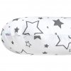 Univerzální kojící polštář ve tvaru C New Baby hvězdy šedé