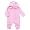 Kojenecký overal z Minky Nicol Bubbles růžový