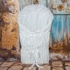 ESITO | Zavinovačka klasická čtvercová 2 kanýry - bílá / 75 x 75 cm