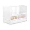 KLUPŚ postýlka FELIX bílá se šuplíkem a zábranou 120x60