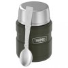 THERMOS Termoska na jídlo se skládací lžící a šálkem - vojenská zelená