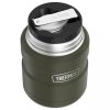 THERMOS Termoska na jídlo se skládací lžící a šálkem - vojenská zelená