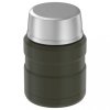 THERMOS Termoska na jídlo se skládací lžící a šálkem - vojenská zelená