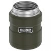 THERMOS Termoska na jídlo se skládací lžící a šálkem - vojenská zelená