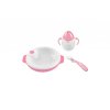 NUVITA Set termotalířku s silikonovou lžičkou a hrnečkem, Pastel pink