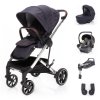 ZOPA Set kočárek Quest+ korba+ adaptéry+ autosedačka+ báze, Tornado Grey/Silver