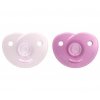 AVENT SCF099/22 Silikonové šidítko CURVED SOOTHIE GIRL 0-6m