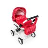 JASMINE Kočárek pro panenky Kids červený puntík