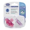 CHICCO Dudlík PHYSIO MINI SOFT silikonový 2 ks girl