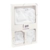 3-dílná kojenecká soupravička do porodnice New Baby I AM bílá