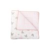 Bomimi HRACÍ deka 120x120, bavlna, oboustranná motýlci, růžová
