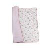 Bomimi HRACÍ deka 120x120, bavlna, oboustranná motýlci, růžová