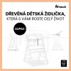 Hauck Alpha+ dřevěná židle, white