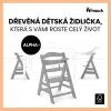 Hauck Alpha+ dřevěná židle, grey