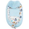 Luxusní hnízdečko s polštářkem a peřinkou New Baby z Minky modré