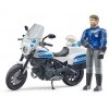 Bruder BWORLD policejní motocykl Ducati Scrambler s jezdcem