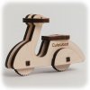 CuteWood Dřevěné 3D puzzle Moped