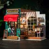 RoboTime 3D dřevěná skládačka Miniatura domečku Kavárna