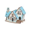 Woodcraft Dřevěné 3D puzzle Modrý dům