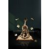 RoboTime 3D dřevěná mechanická skládačka Kouzelné violoncello (elektrický pohon)