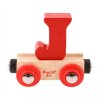 Bigjigs Rail Vagónek dřevěné vláčkodráhy - Písmeno J