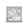 Interbaby INTERBABY | Jídelní set ZVÍŘÁTKA +6M - šedý