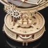 RoboTime 3D dřevěná mechanická skládačka Svítící glóbus