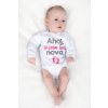 Body s potiskem New Baby Ahoj, já jsem tady nová - dárkové balení