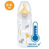 NUK FC + PP láhev 300 ml s indikátorem teploty latexová savička 0-6 měsíců M