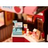 RoboTime 3D dřevěná skládačka Miniatura domečku Mléčný bar Strawberry