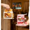 RoboTime 3D dřevěná skládačka Miniatura domečku Mléčný bar Strawberry