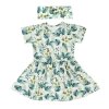 ESITO | Dívčí šaty Leaves - olivová / 122