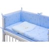 Dětská postýlka Baby Scarlett bílá s kompletní výbavou - Méďa modrá - 90 x 41 cm