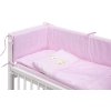 Dětská postýlka Baby Scarlett bílá s kompletní výbavou - Méďa růžová - 90 x 41 cm