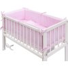 Dětská postýlka Baby Scarlett bílá s kompletní výbavou - Méďa růžová - 90 x 41 cm