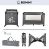 Bomimi MONDO postýlka giraffe&bear, anthracite, tm-s