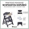 Hauck Alpha+ dřevěná židle+novorozenecký set polohovací, 0m+, Dark Grey