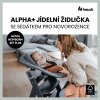 Hauck Alpha+ dřevěná židle+novorozenecký set polohovací, 0m+, Dark Grey