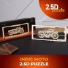 Ugears 2,5D dřevěné mechanické puzzle Indie Moto