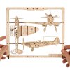 Ugears 2,5D dřevěné mechanické puzzle Stíhací letadlo