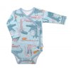 Baby Nellys 2-dílná sada, body dl.rukáv zap. bokem + polodupačky Krokodýl Eda